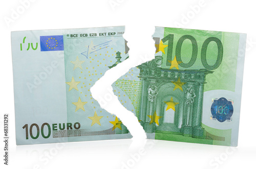 Geld zerrissen