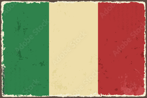 Italian grunge flag. Vector illustration