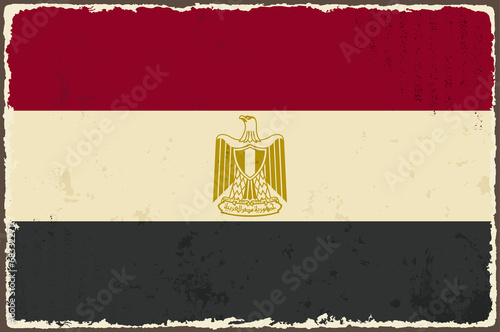 Egyptian grunge flag. Vector illustration