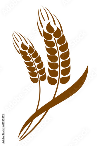 Abstract wheat ears icon