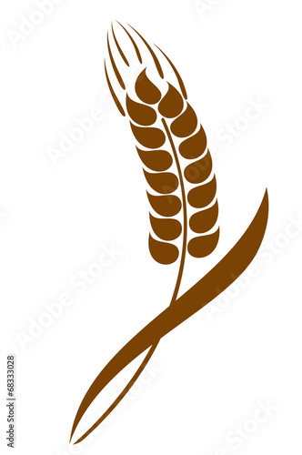 Abstract wheat ears icon