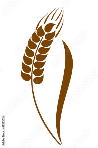 Abstract wheat ears icon