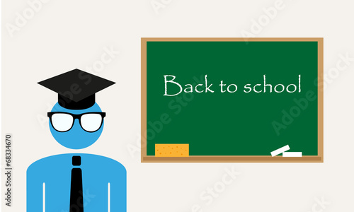 back to school teacher vector background