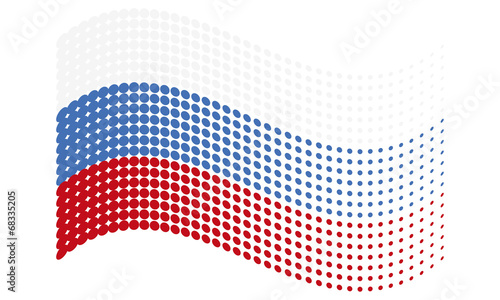 Russia Halftone Flag