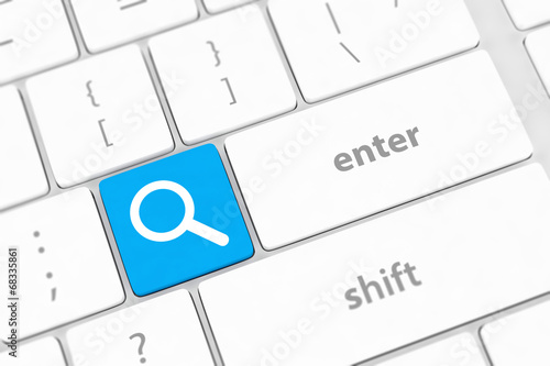 Search button on the keyboard close-up