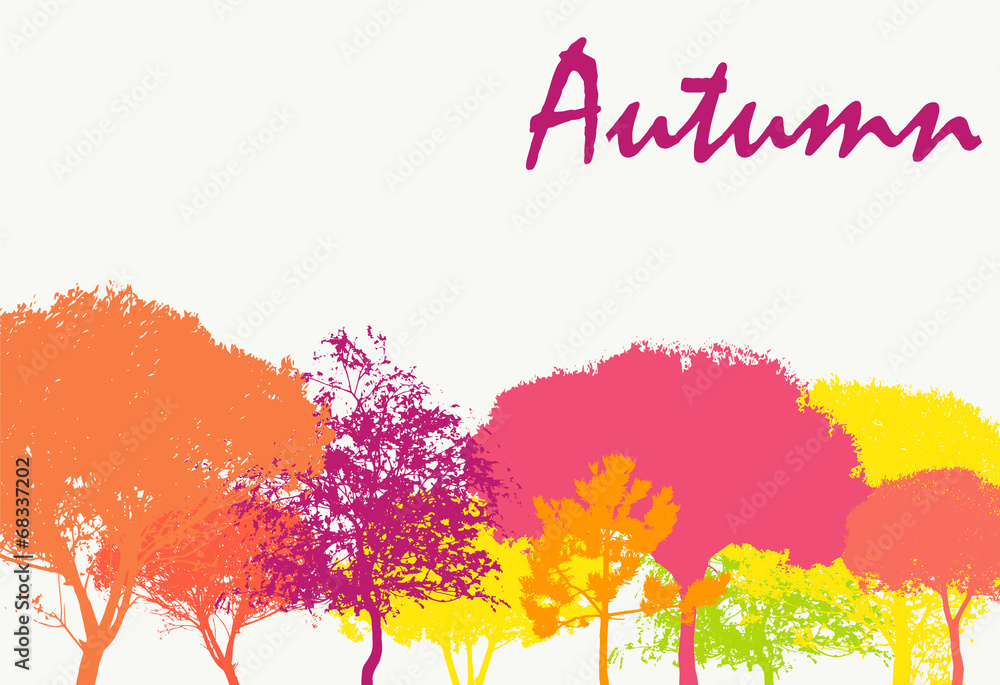 Abstract Autumn Natural Background Vector Illustration