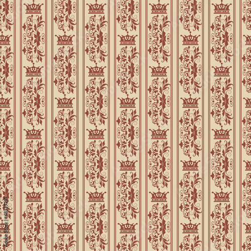 Seamless damask decorative wallpaper