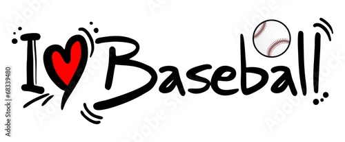 Canvas Print Baseball love