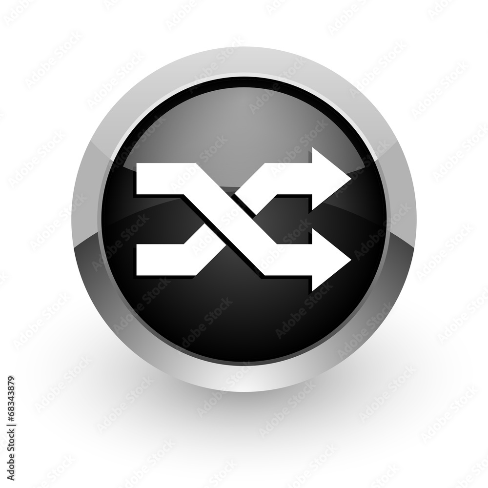 aleatory black chrome glossy web icon aleatory black chrome glossy web icon