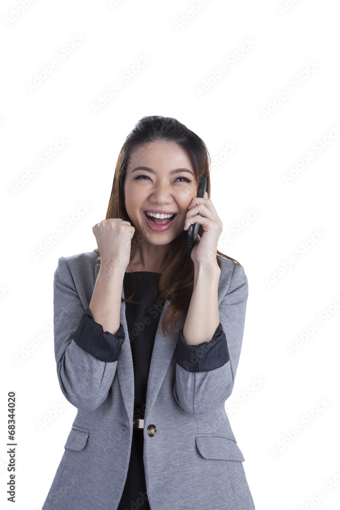 young Businesswoman talking on mobile phone young Businesswoman talking on mobile phone