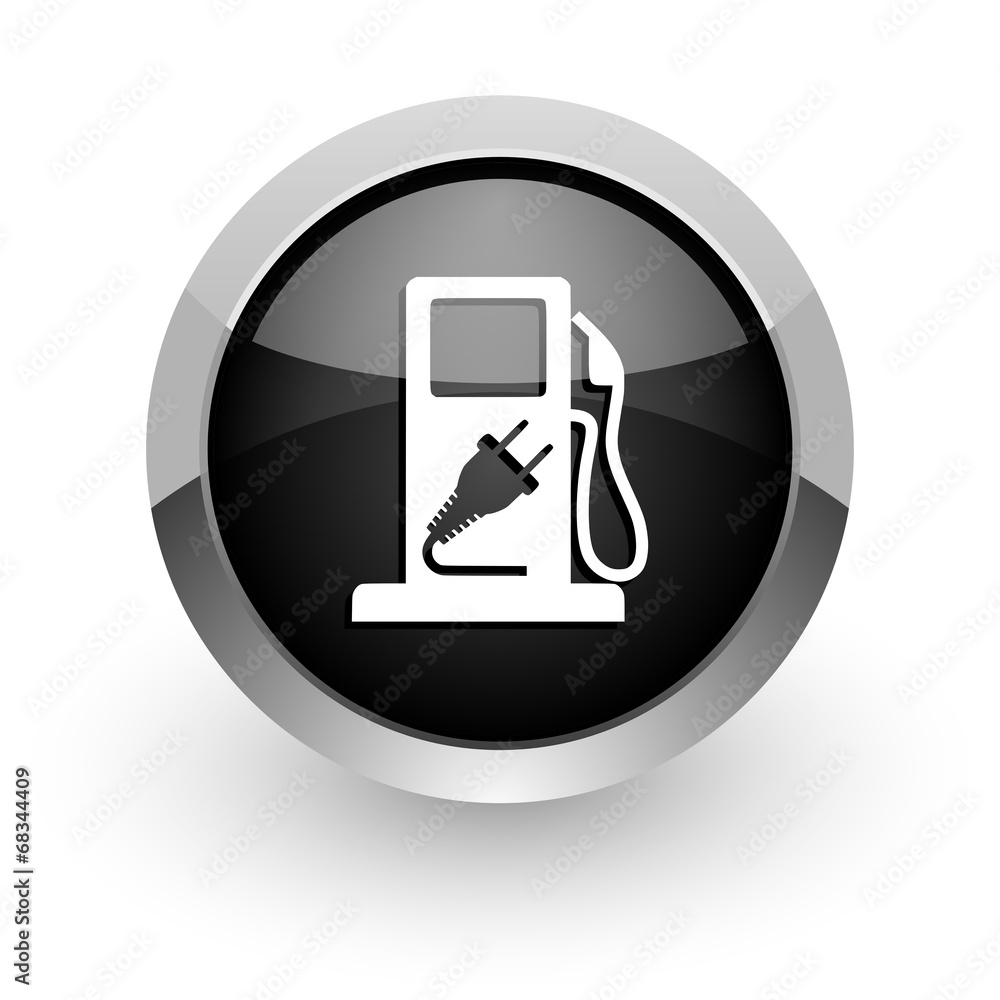 fuel black chrome glossy web icon fuel black chrome glossy web icon