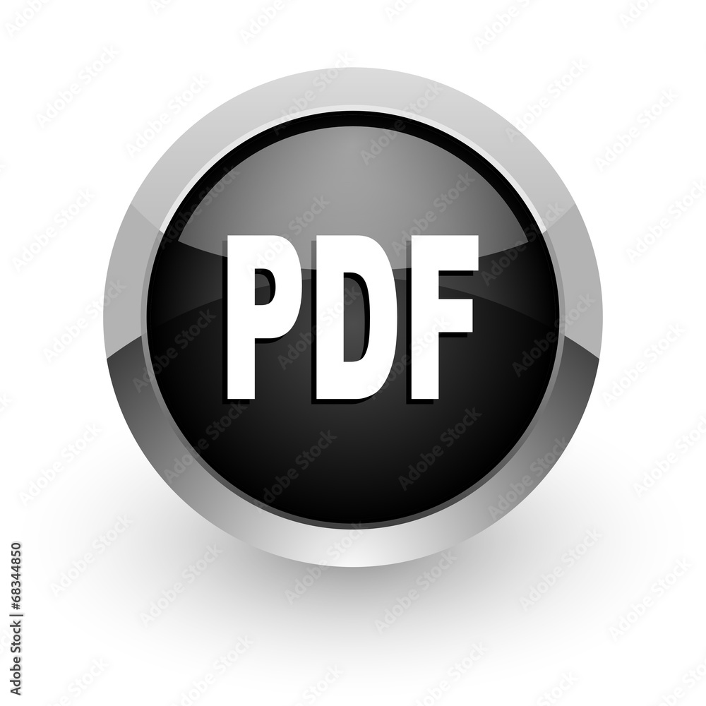 pdf black chrome glossy web icon pdf black chrome glossy web icon