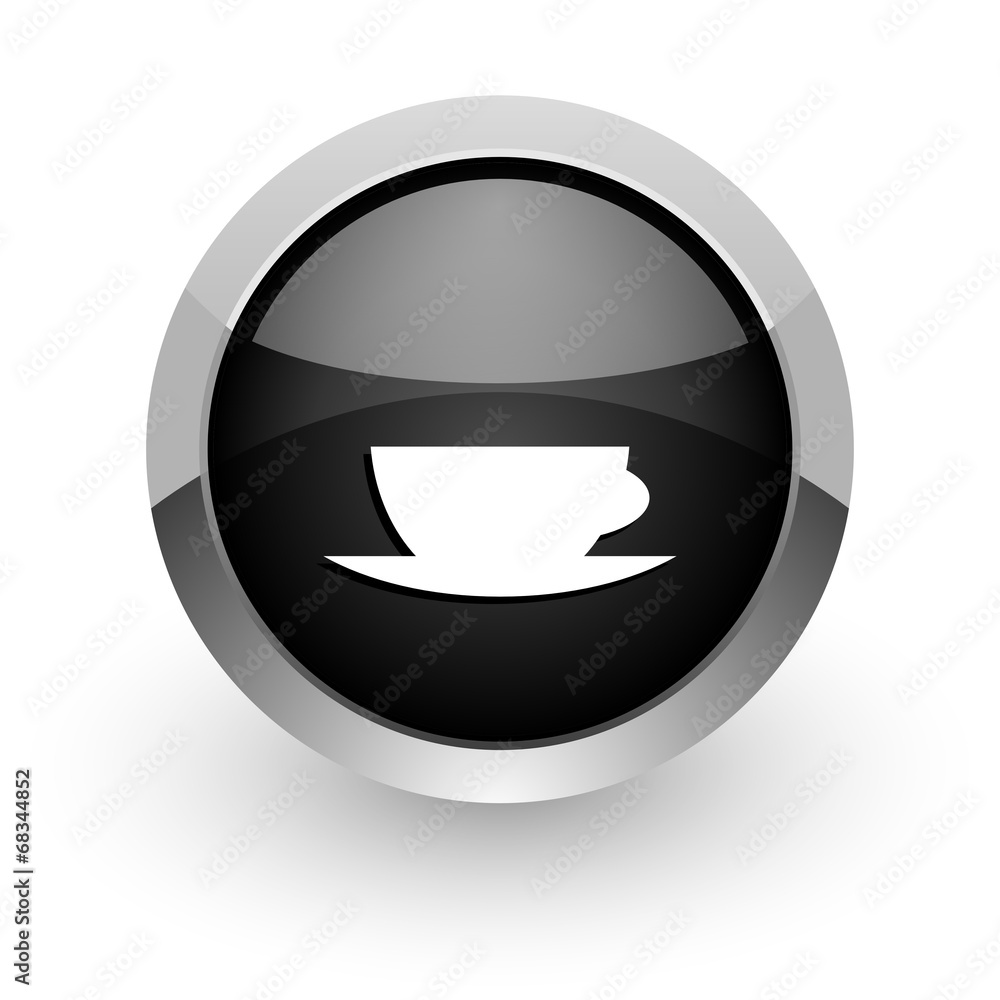 espresso black chrome glossy web icon espresso black chrome glossy web icon
