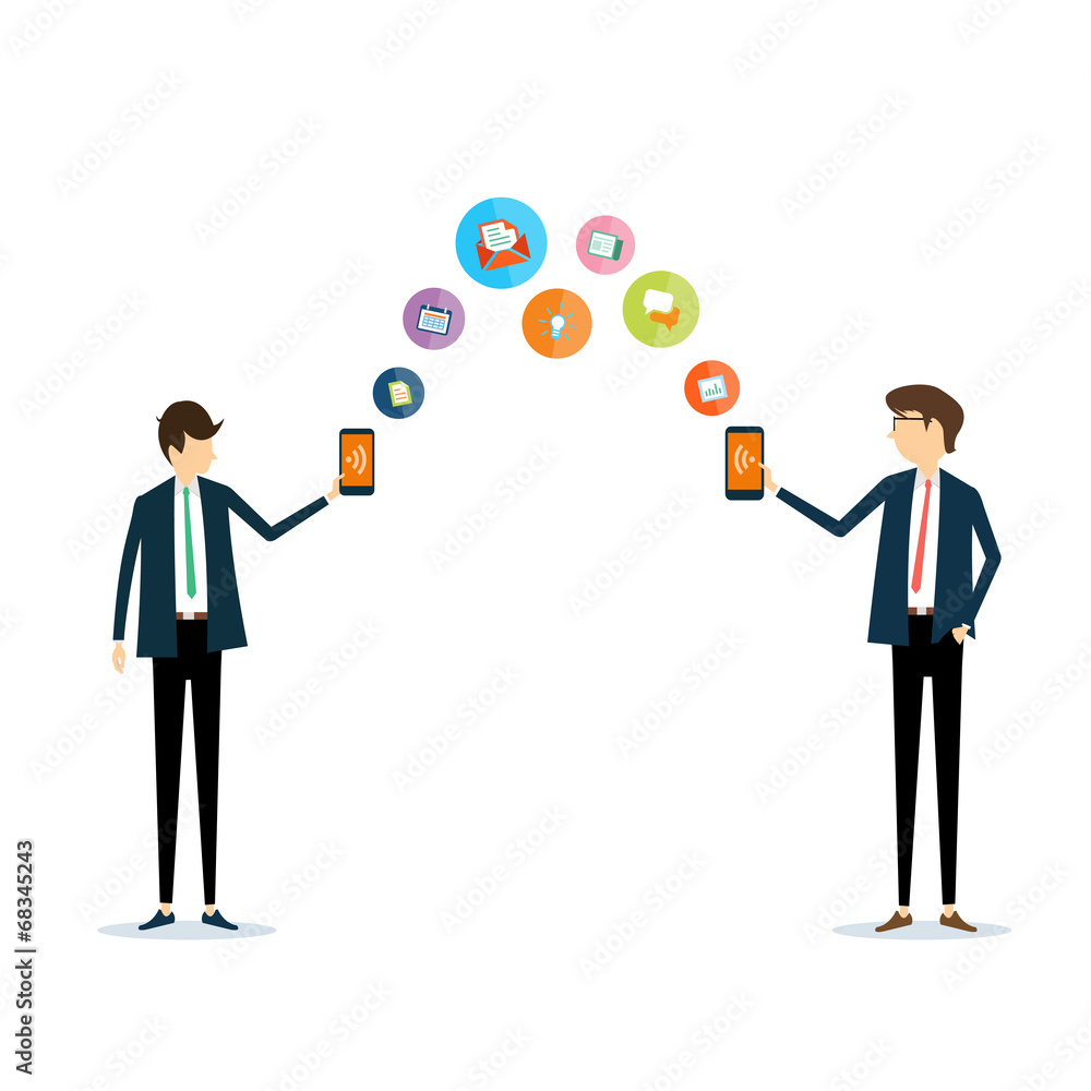 E- business people transaction vector concept E- business people transaction vector concept
