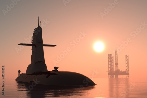 Konstfotografi The military ship