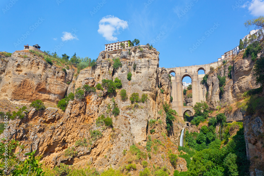 Puente Nuevo (new bridge)  in the city Rhonda, Spain