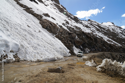 Road to Khardungla which is the highest motorable road in the wo