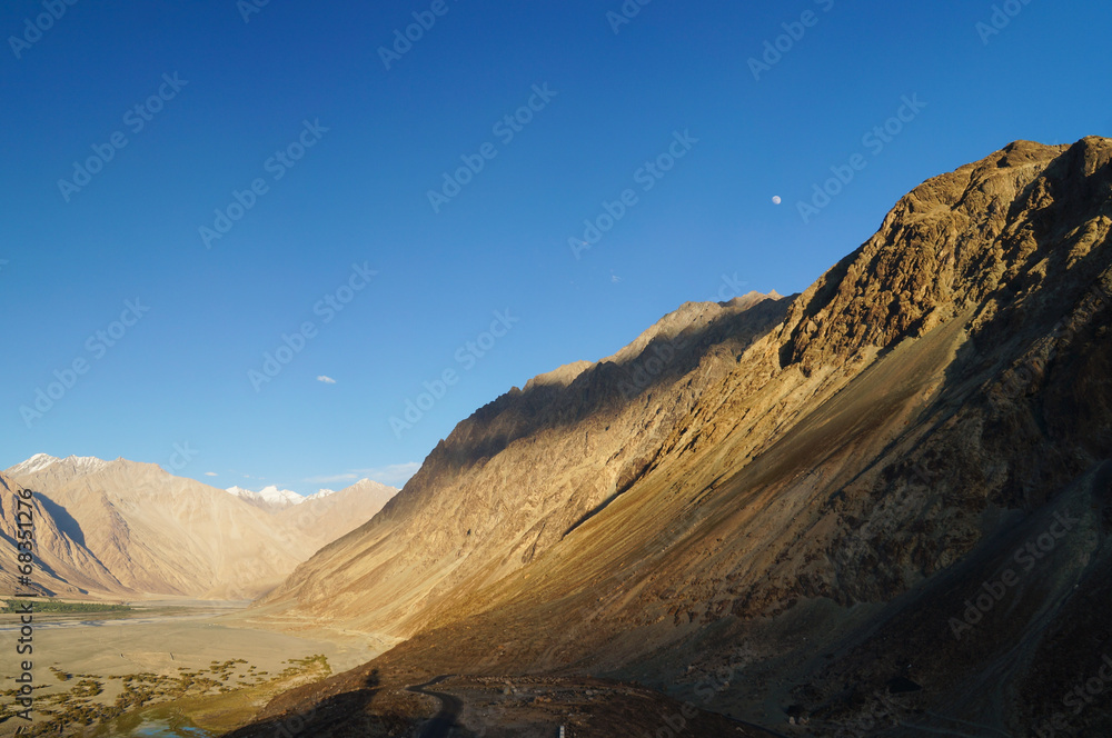 Beautiful landscape of Nubra Valley in Ladakh, India