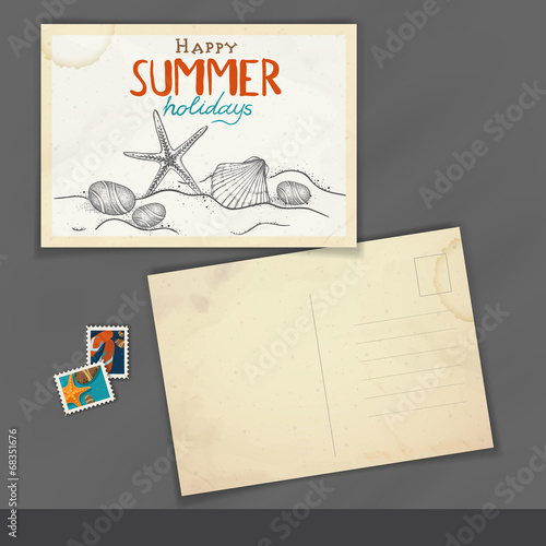 Old Postcard Design, Template
