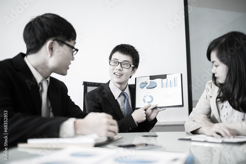 Wallpaper Mural Successful business meeting with a group of people at the office Torontodigital.ca