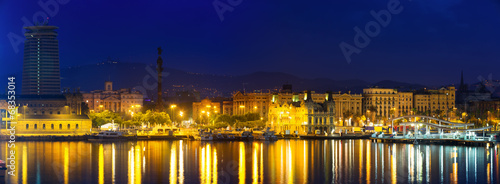Barcelona from Port Vell in night #68353014