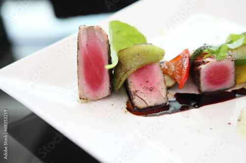 Grilled tuna steak