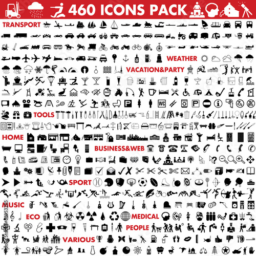 Vector icons set top signs, vektor symbol