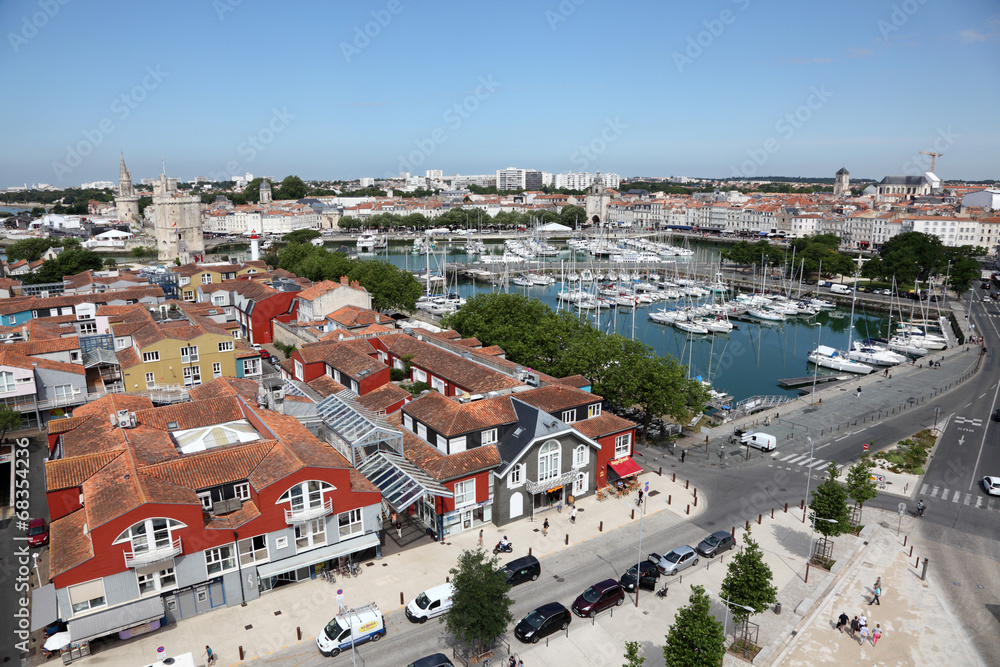Aerial view of La Rochelle, Charente Maritime, France