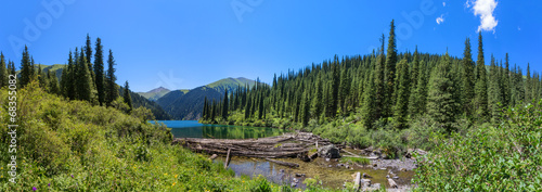 mountain lake panorama #68355082