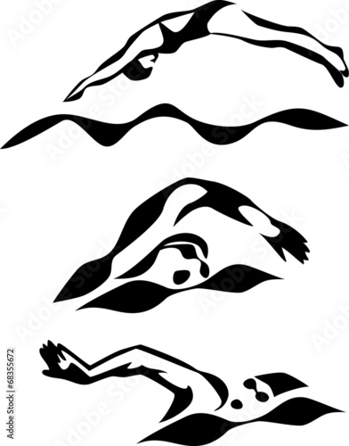 stylized swimmer