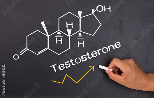 Testosterone chemical structure formula photo