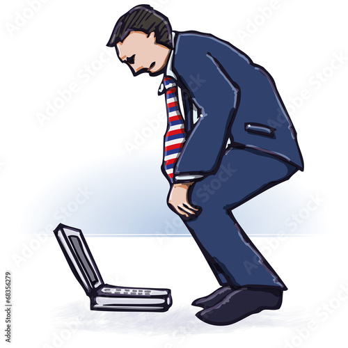 Manager und Laptop