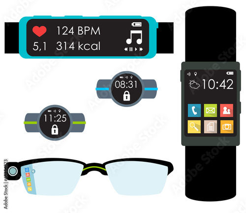 Isolated wearables vector