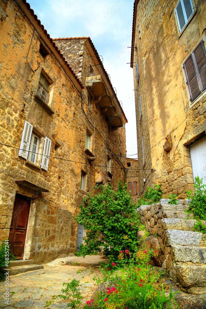 Village of Sartène, Corsica, France