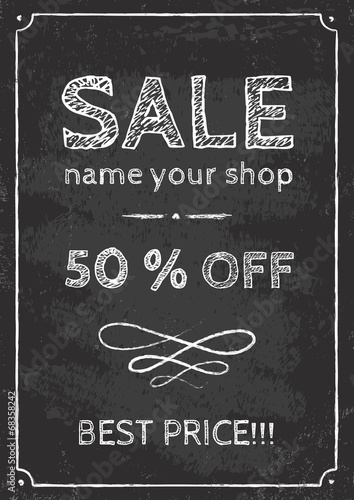 poster for sale in chalkboard