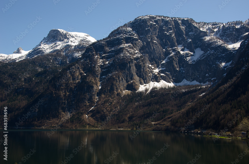 Alps range along the lake