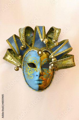 Venetian Mask, traditional craft and fashion object of the italian city and used on the carnival of Venice