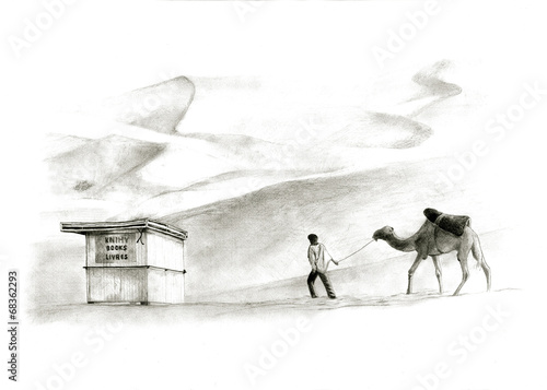 bookstore and desert
