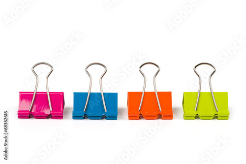 Four binder clips