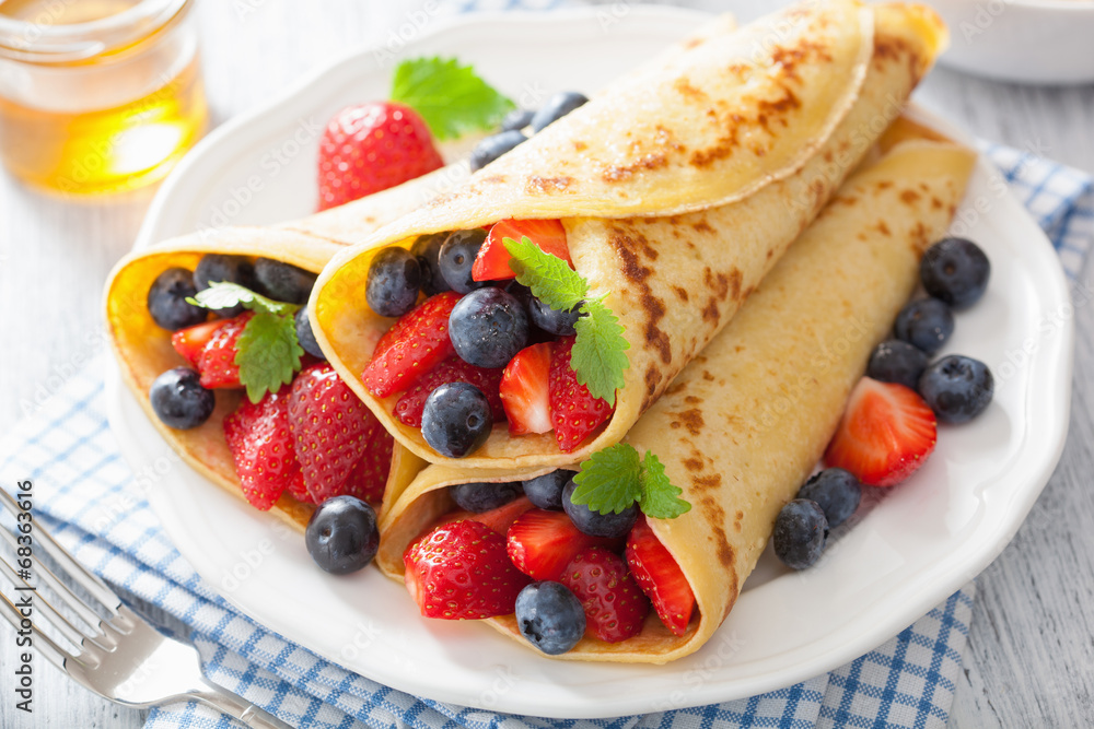 pancakes with strawberry blueberry pancakes with strawberry blueberry