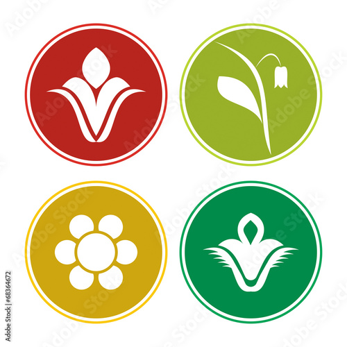 Flower icon set