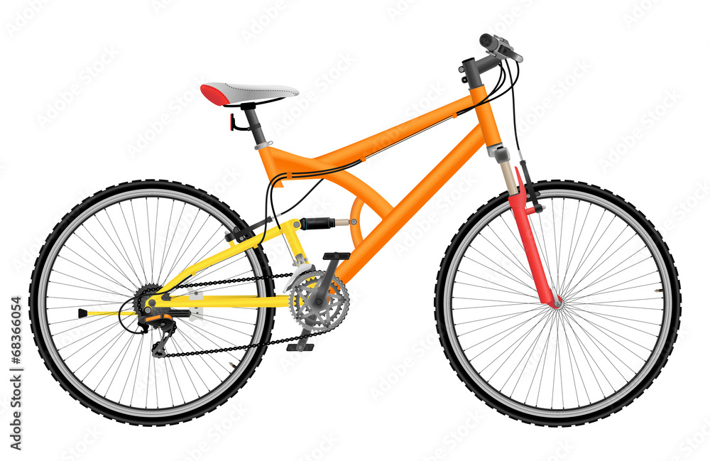 Fototapeta premium Two suspension mountain bike