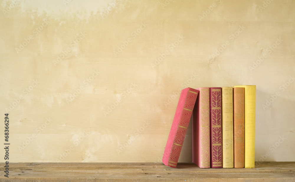 Fototapeta premium row of books, free copy space