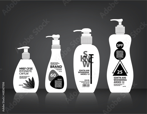 Cosmetics Bottle Packaging Vector