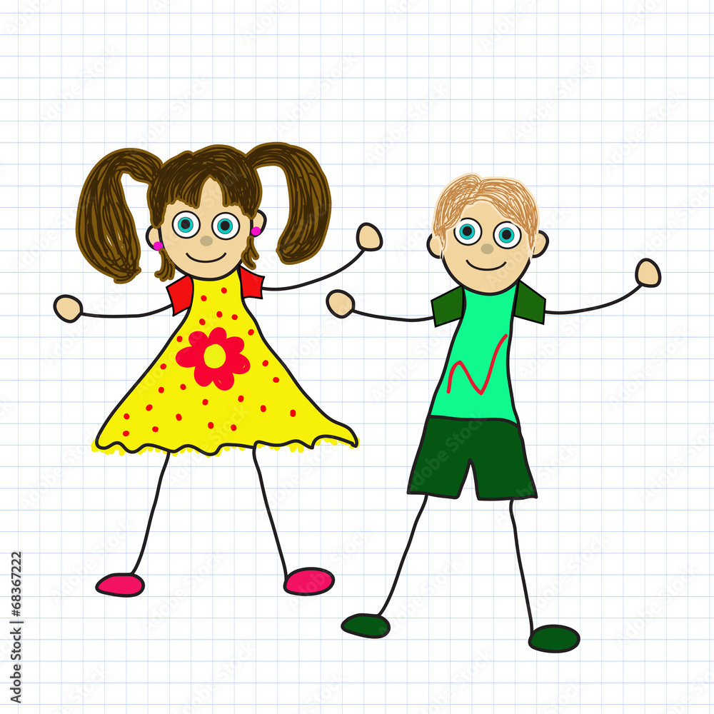 drawing in a notebook 