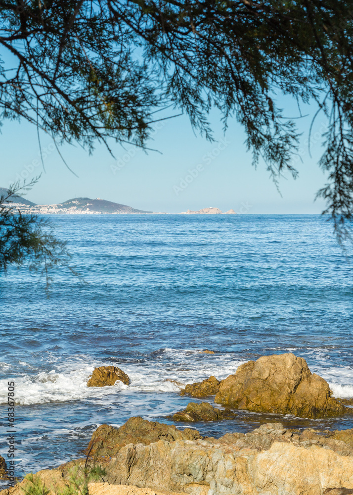 L'Ile Rousse viewed from Desert Des Agriates in Corsica L'Ile Rousse viewed from Desert Des Agriates in Corsica