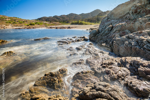 Beach and rocky coastline of north Corsica © Jon Ingall