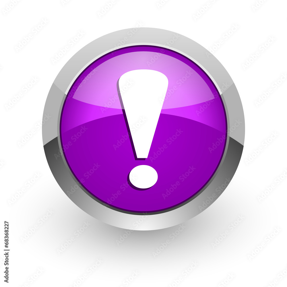 exclamation sign pink glossy web icon exclamation sign pink glossy web icon