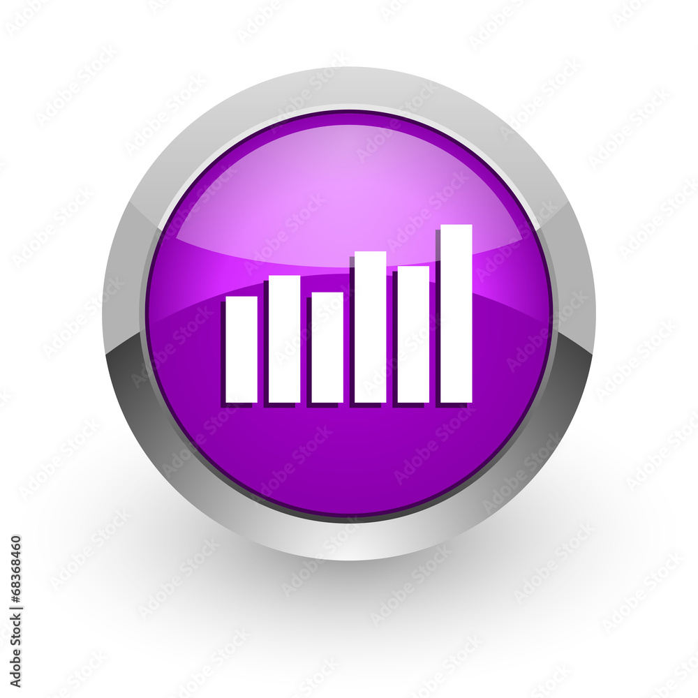 graph pink glossy web icon graph pink glossy web icon
