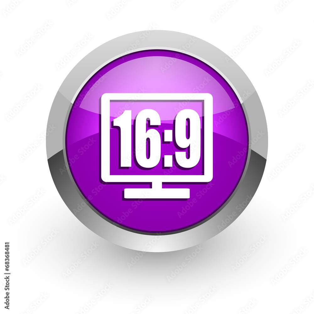 16 9 display pink glossy web icon 16 9 display pink glossy web icon